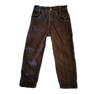 Vtg Little Levi’s 550 Boys Brown Jeans Sz 5 Regular USA Orange Tab Relaxed Fit